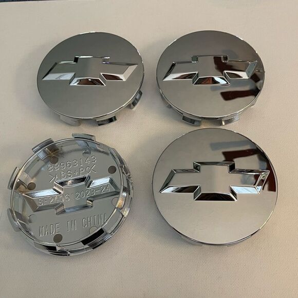 Chevrolet chrome center caps with Silver Bowtie NWT - Picture 8 of 8